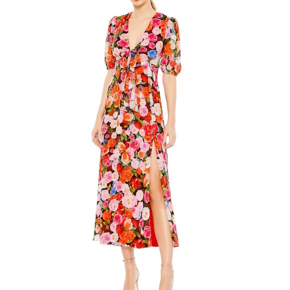 Ieena for Mac Duggal 55626 Empire Silhouette Floral Dress Size 6 MSRP $ 358.00 - Picture 1 of 3